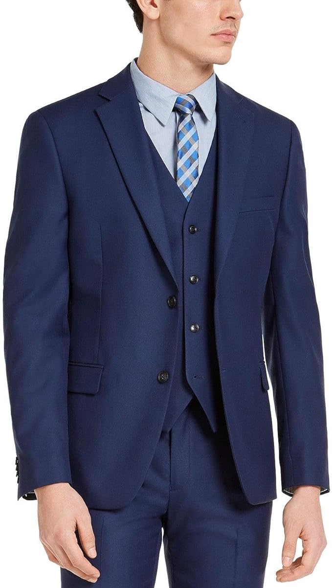 Alfani Men's Slim Fit Stretch Solid Suit Jacket Blue